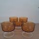 5 amber Luminarc goblets from the 1980s