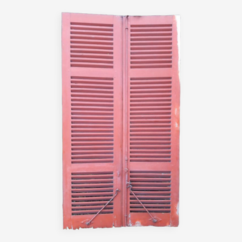 Pair of large louvered shutters h220xw120,5cm