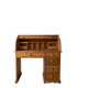 Wooden desk with curtain