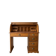 Wooden desk with curtain