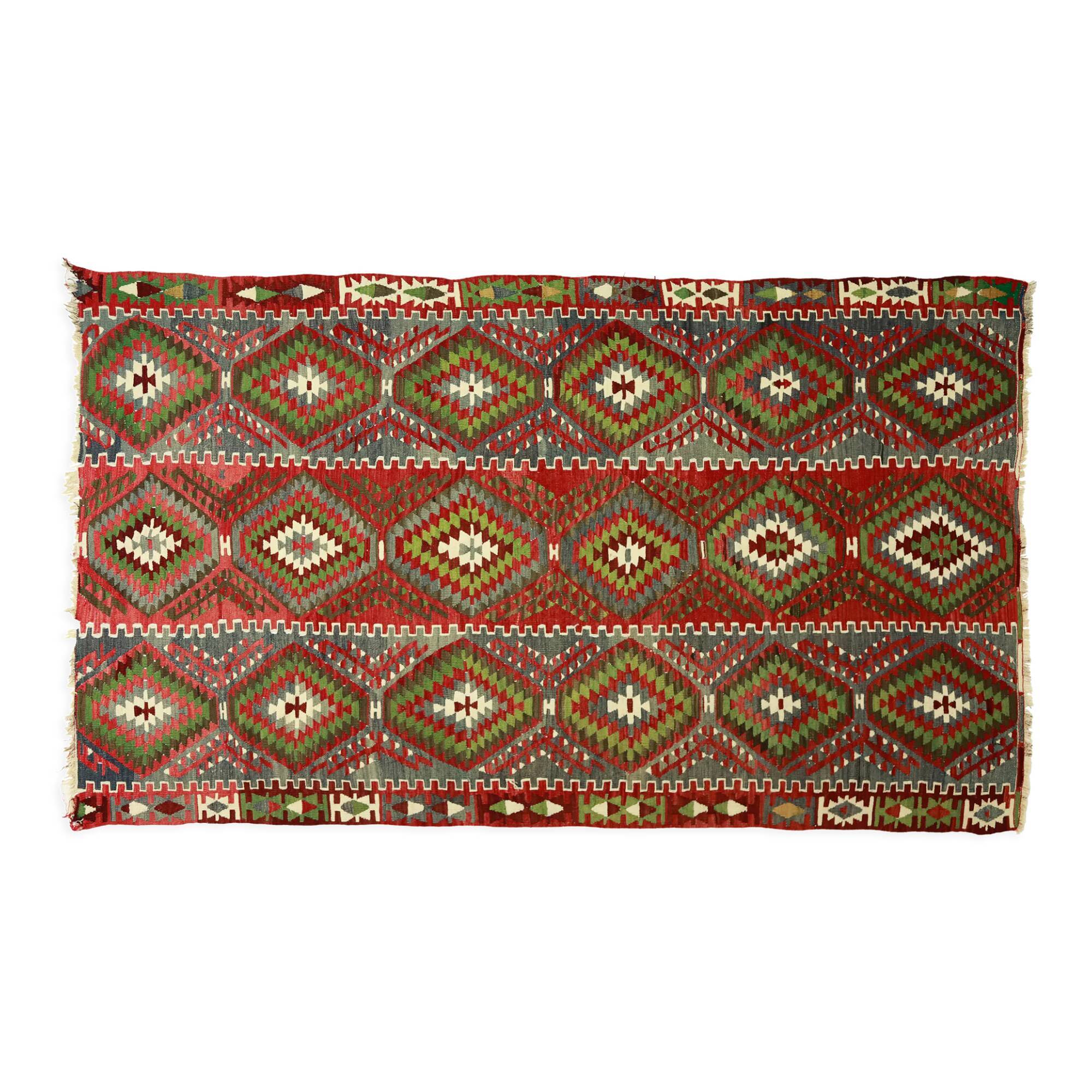 Anatolian handmade kilim rug 287 cm x 170 cm