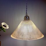 Amber glass lampshade pendant light