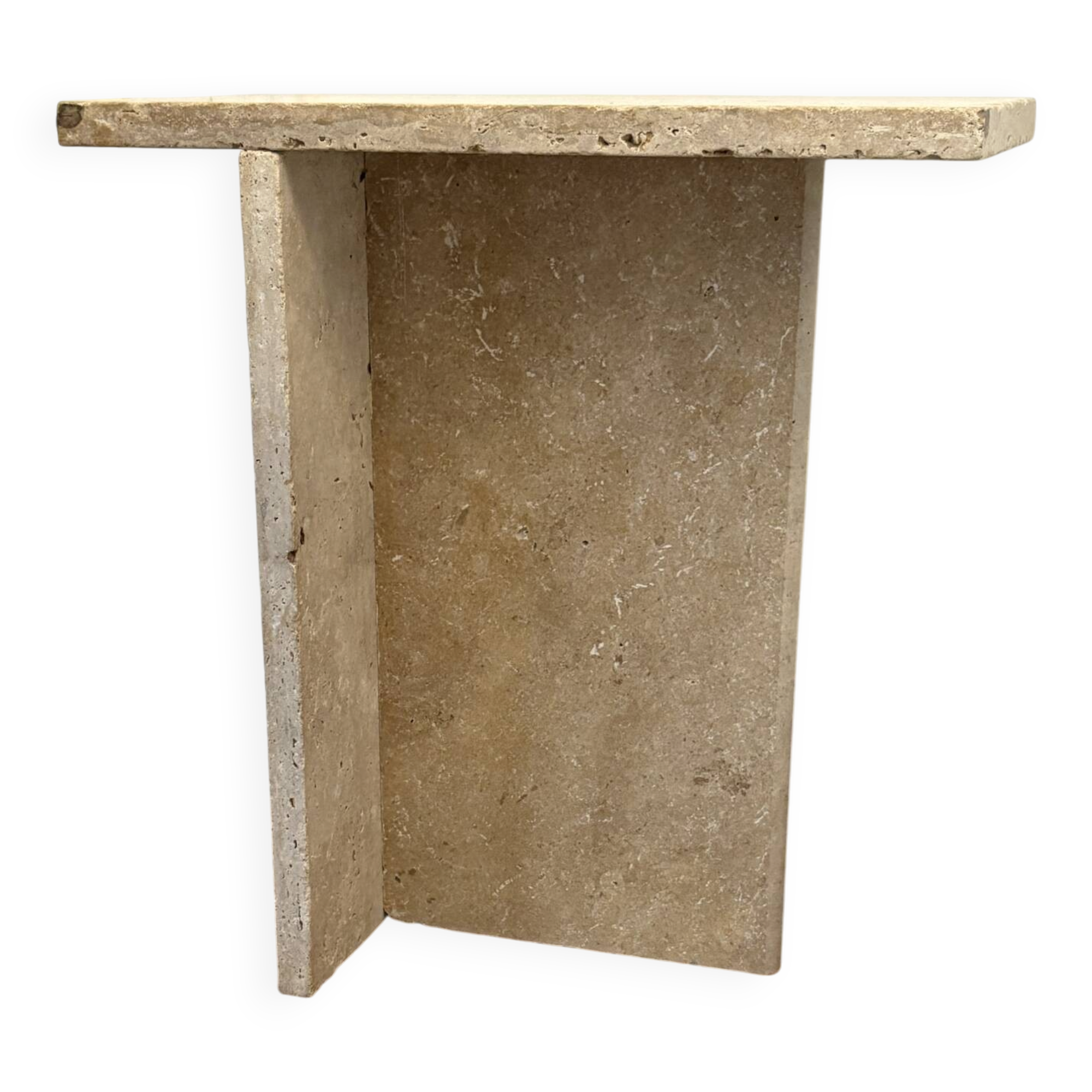 Table d'appoint en travertin