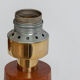 Teak wood and brass lamp base from the 60s