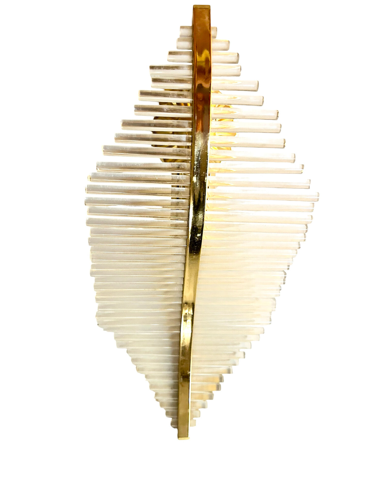 Sciolari 6 wall lights in glass and gold plating, Italy 1980.