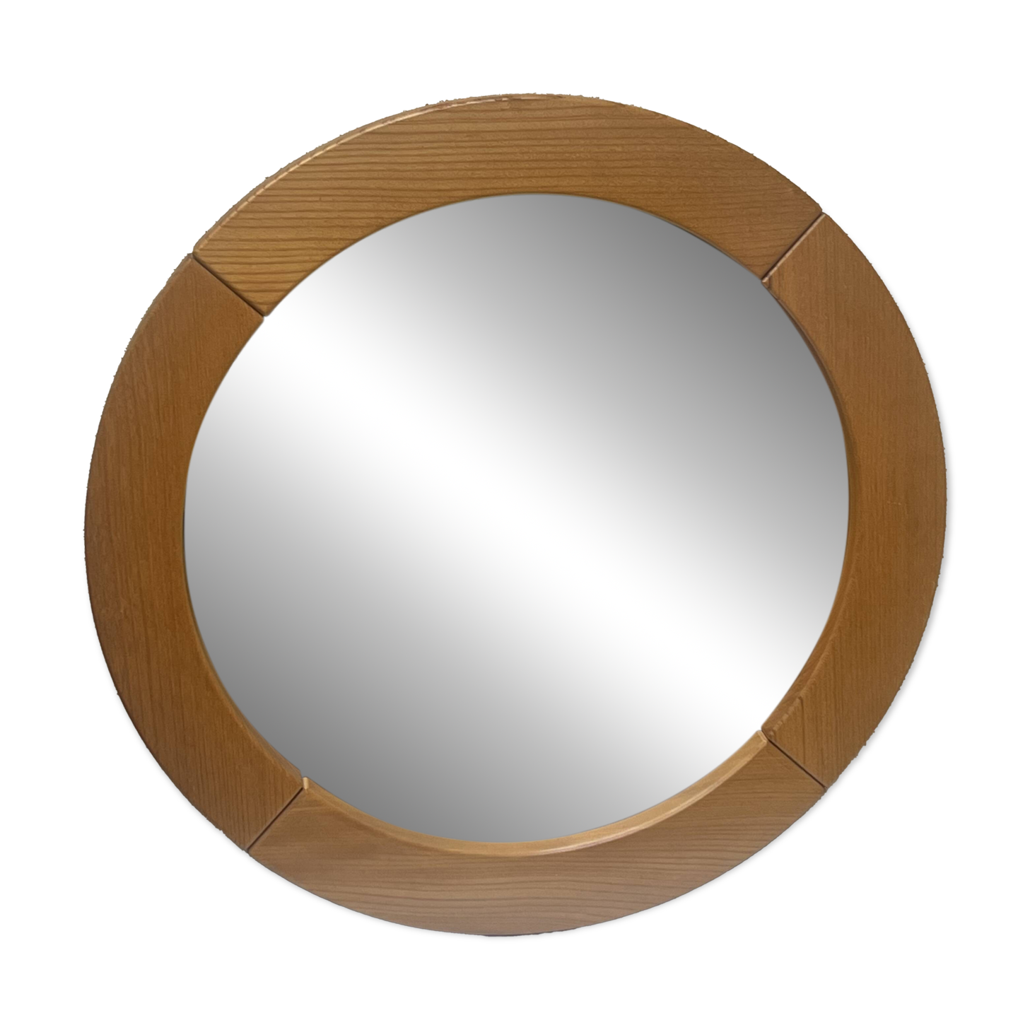 Round elm mirror, maison regain
