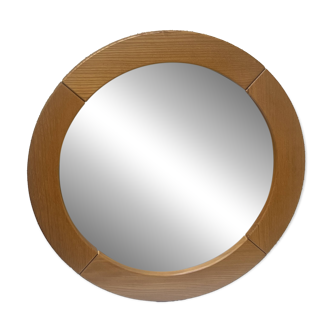 Miroir rond en orme, maison regain