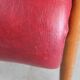 Fauteuil vintage en skaï rouge