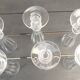 6 Baccarat crystal champagne flutes / Saint Louis / 8 facets