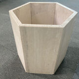 Travertine hexagon planter
