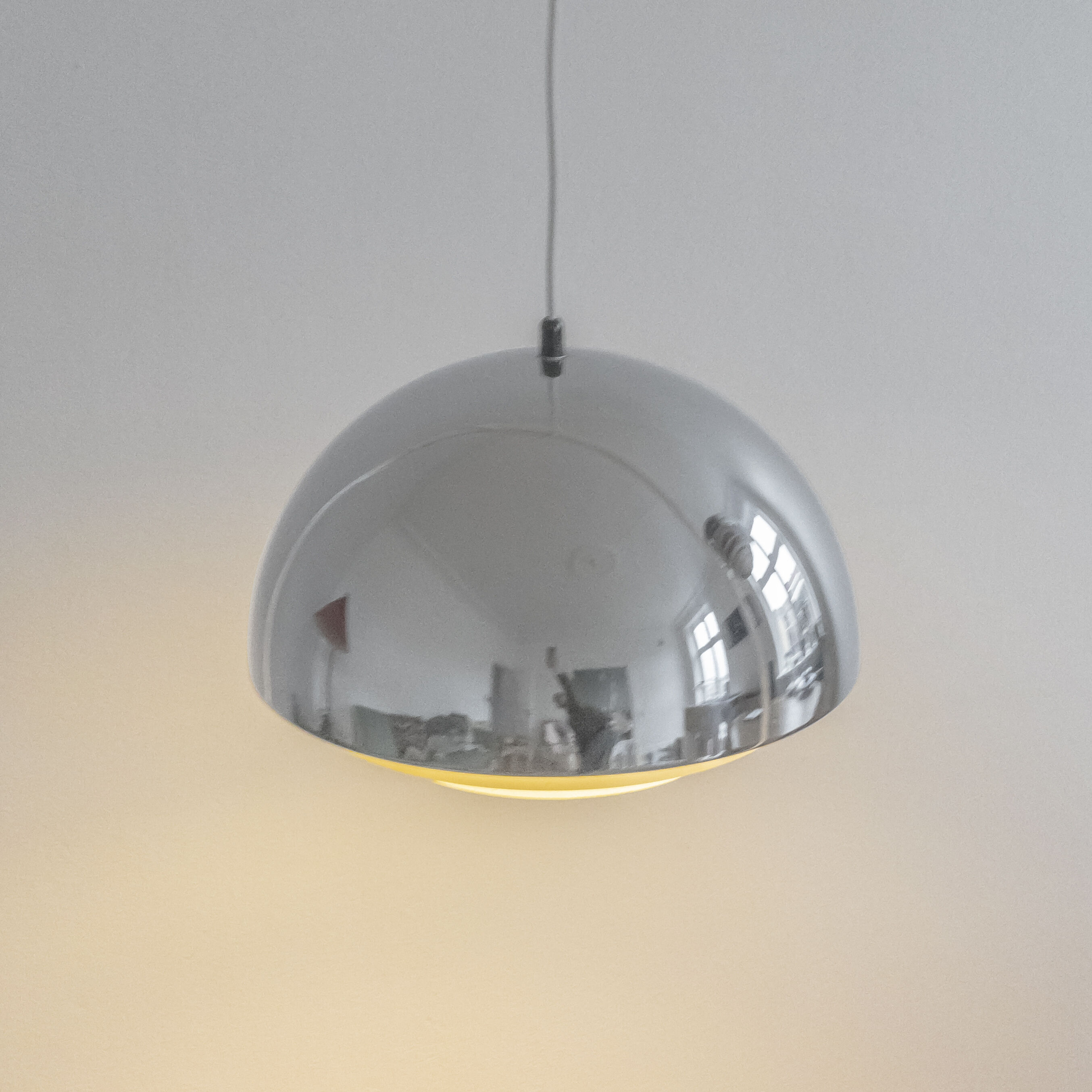 Spectacular Chrome Milieu Lamp by Jo Hammerborg for Fog and Mørup