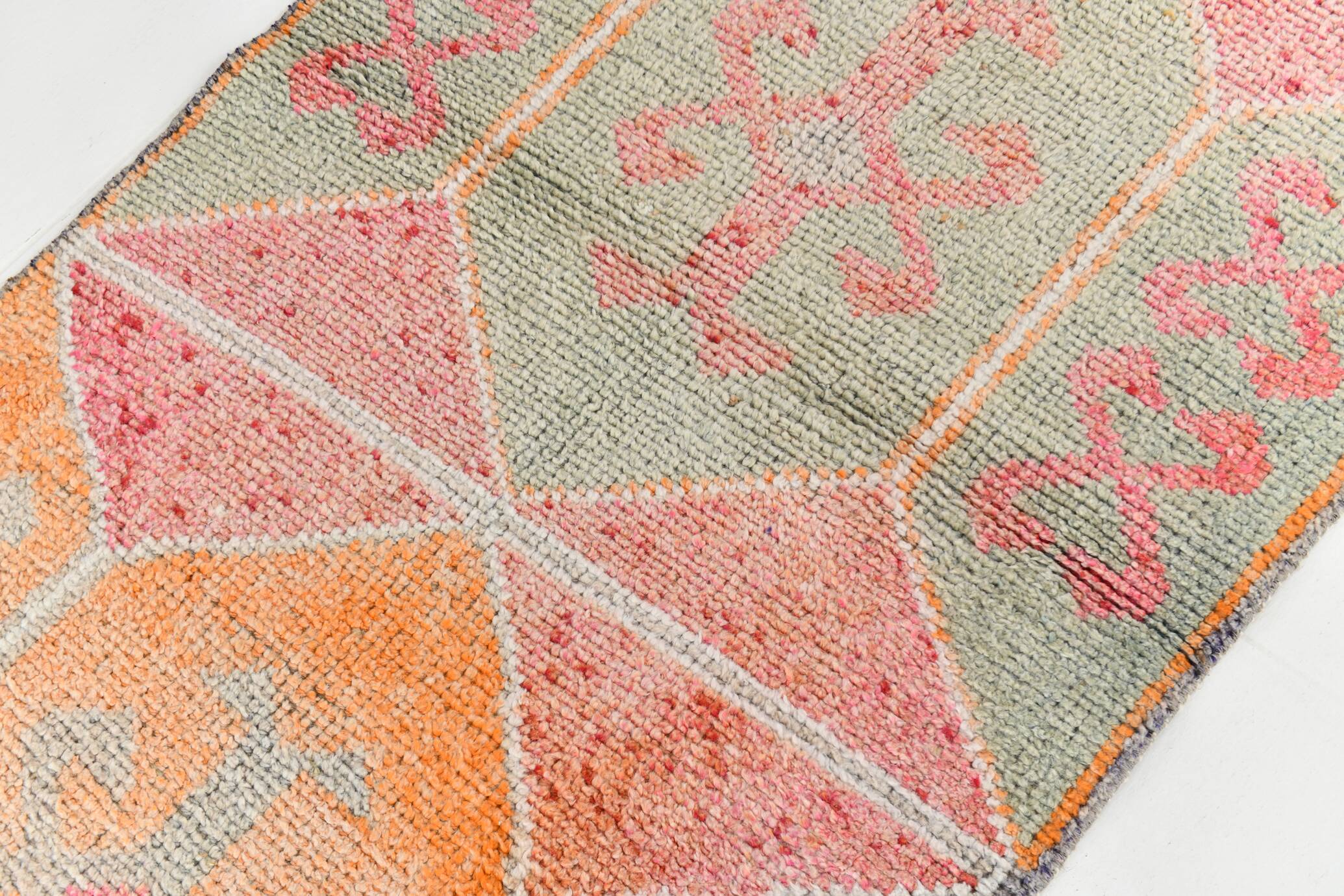 Tapis de couloir vintage turc, 90 x 319 cm