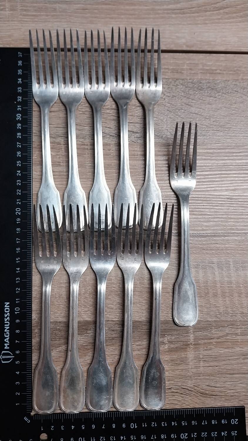 Set of 11 Forks - François Frionet Hallmark - Silver 84g