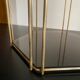 Table d’appoint vintage métal et verre
