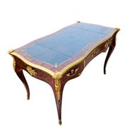 Marquetry and gilded bronze desk signed rinck in paris
