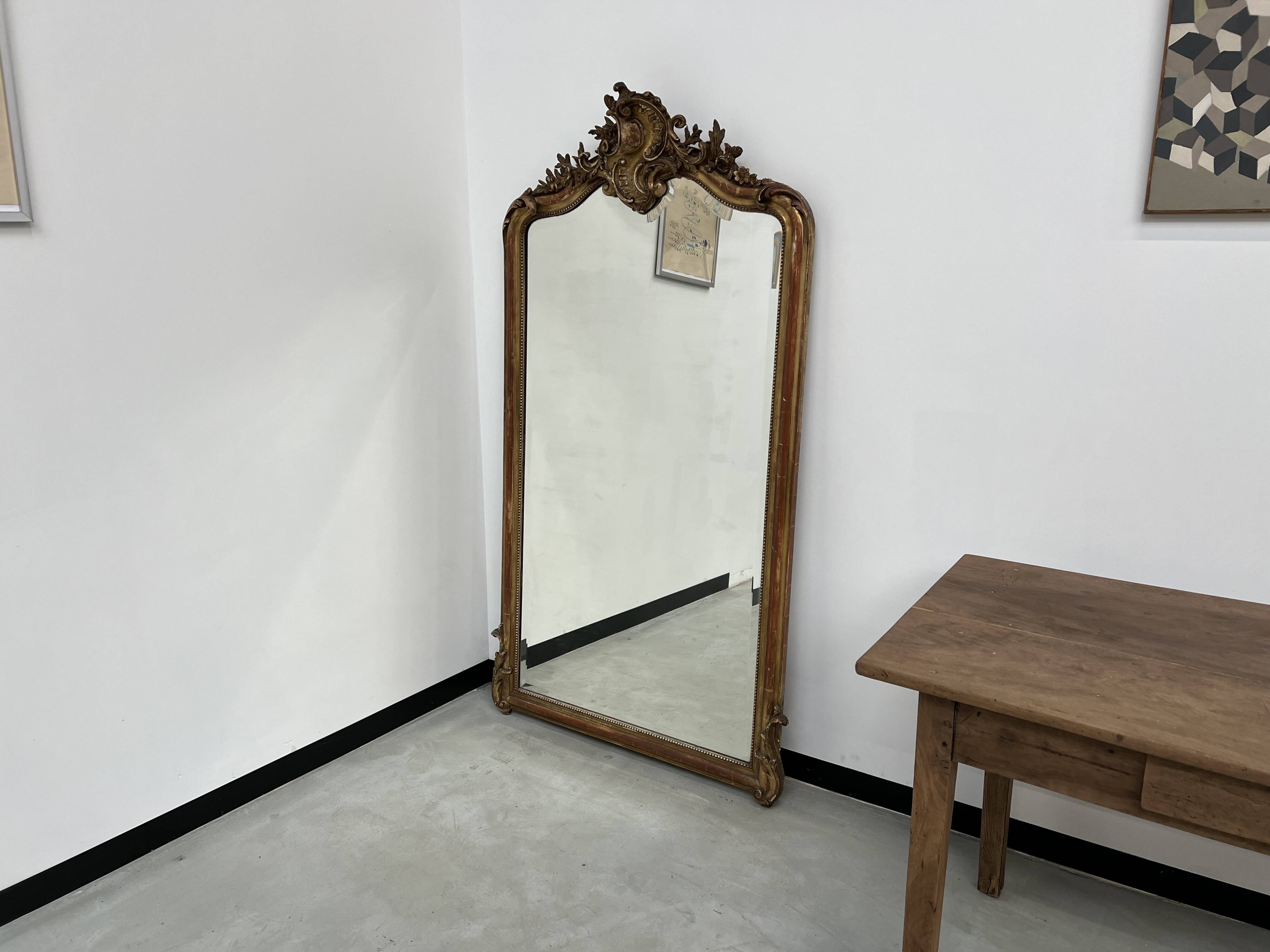 Large 19th century louis xv style mirror