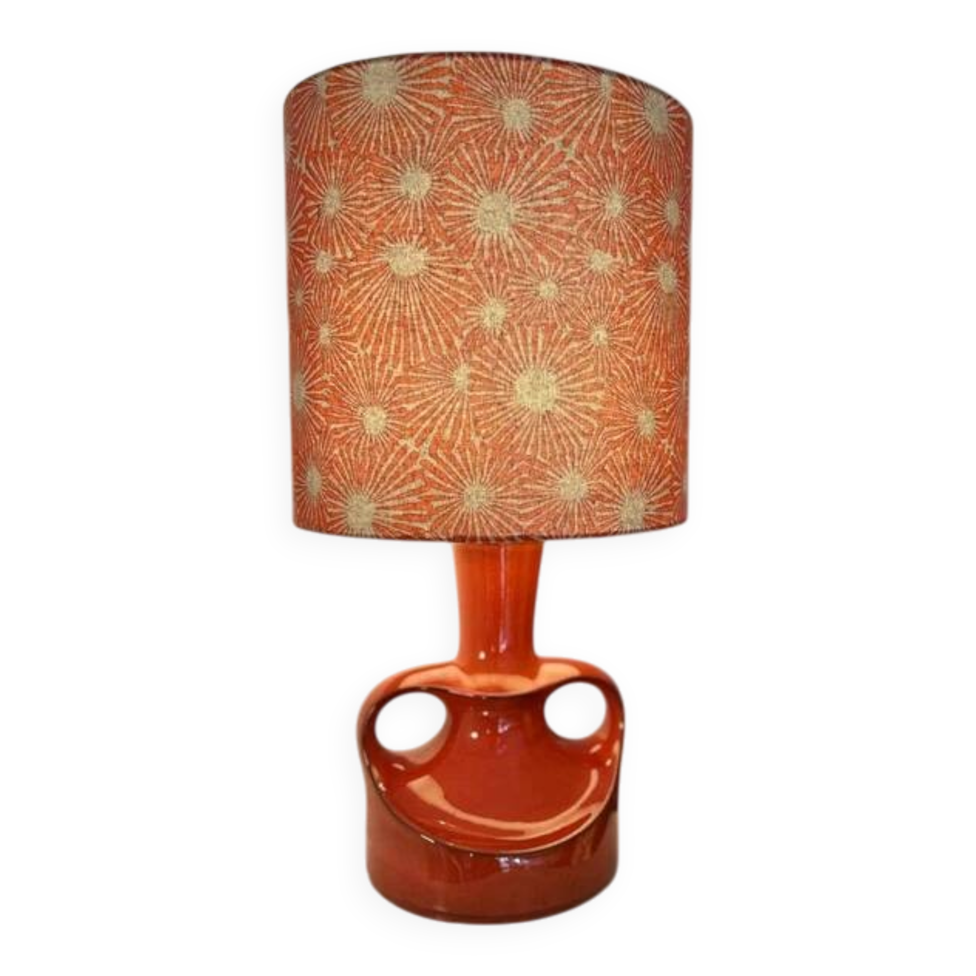 Rare design lamp pan ceramic - west german pottery