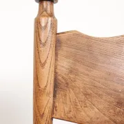 Brutalist oak fireside chair – wabi sabi armchair