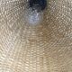 Mid-century adjustable wooden wall light with rattan shade, 1970s