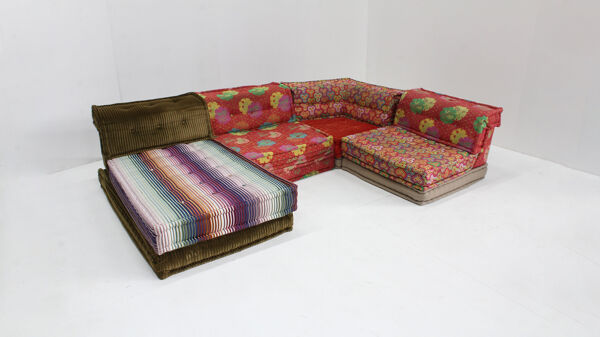 Canapé Mah Jong Roche Bobois design Kenzo Takada par Hans Hopfer, ensemble de 12.