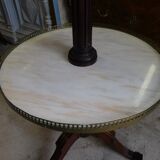 Rotating store floor in mahogany and marble of the nineteenth century