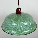 Industrial Factory Green Enamel Ceiling Lamp , 1960s
