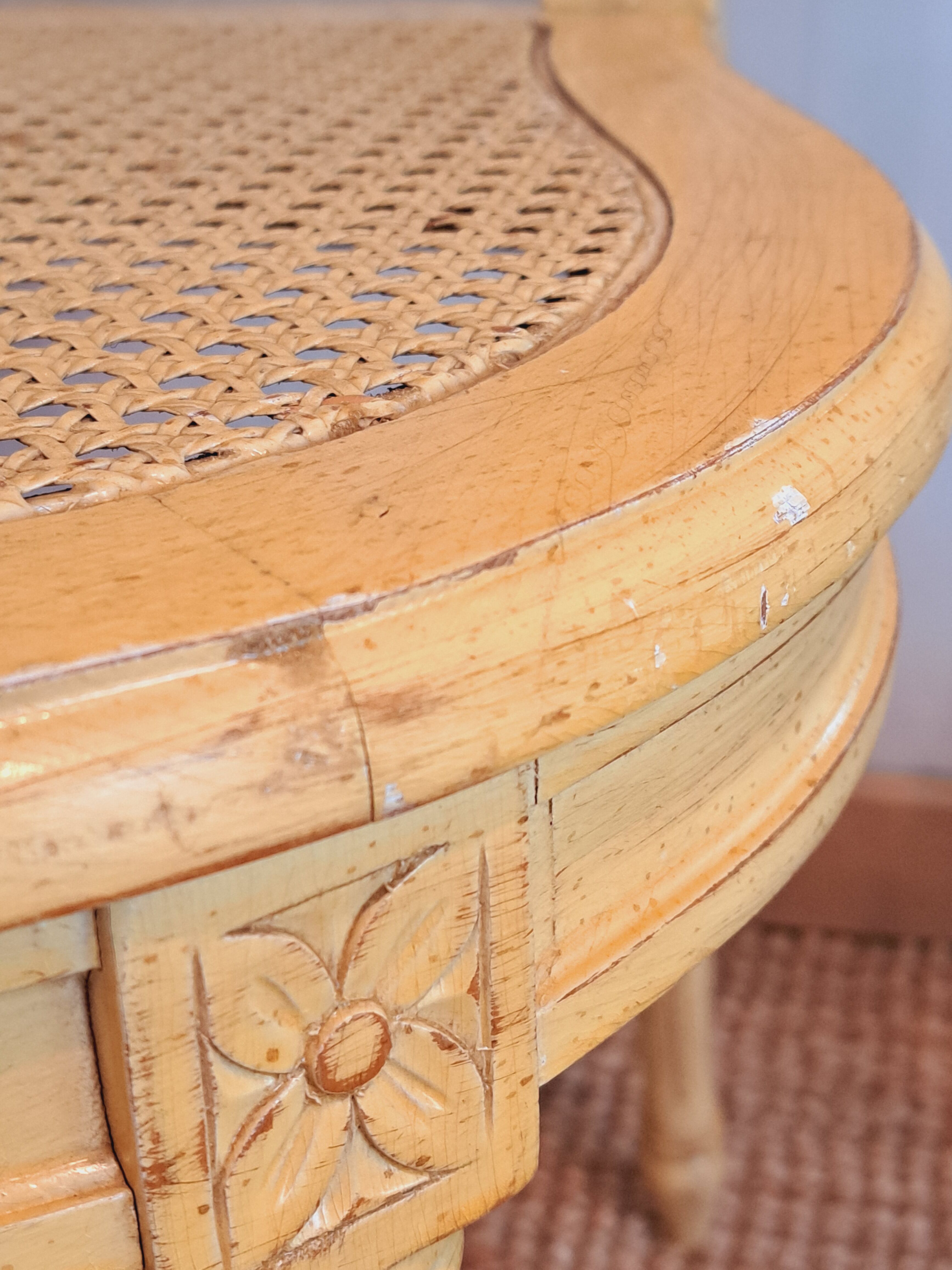 Provencal yellow Louis XVI style chair