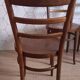 Lot de 4 chaises bistrot Baumann assises rondes.