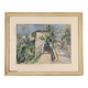 Modern painting signed Renzo Biasion, landscape of Garda, 1953.