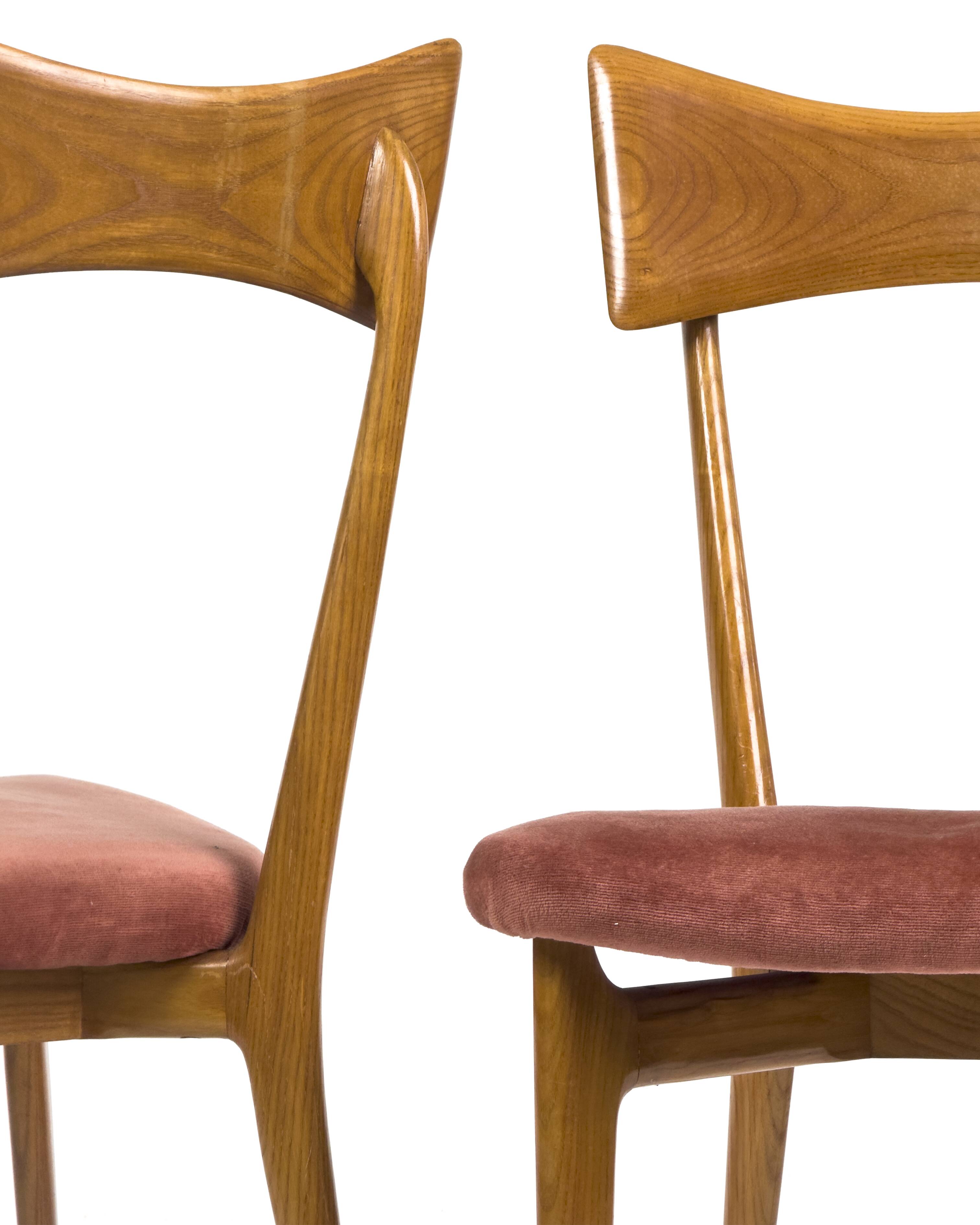 Set of 6 vintage dining chairs by Ico Parisi for Ariberto Colombo, Cantù
