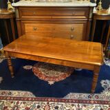 Solid cherry wood coffee table with 2 drawers