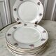 10 flat plates Digoin Sarreguemines model small flowers 50s