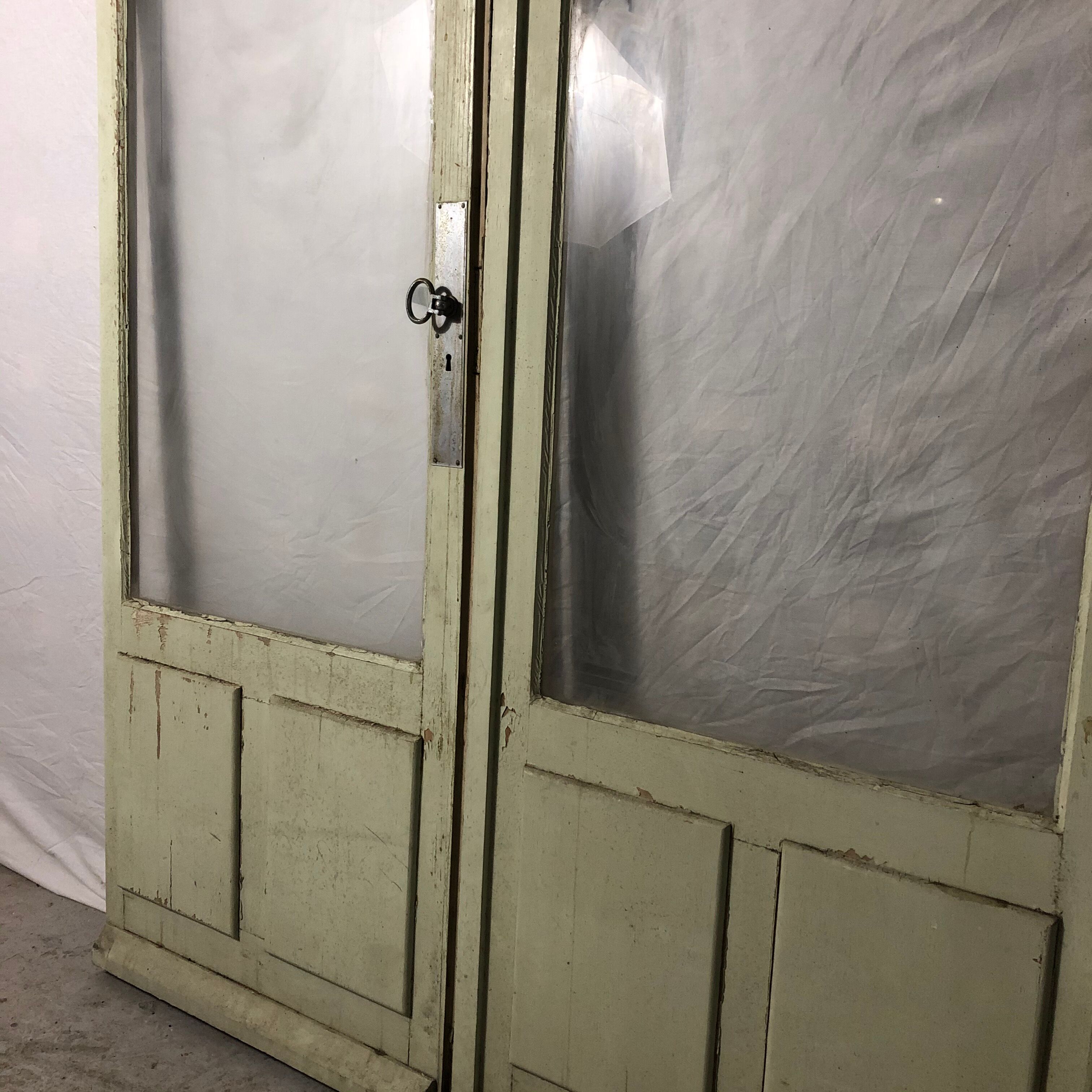 Old glass doors, 2 flaps, H226 cm