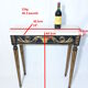 19th century Louis XVI style console table in black and gold with white marble shelf