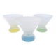 Set of 3 vintage frosted glass cups – 1990s