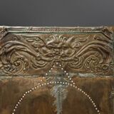 Copper and brass throne chair by Cor de Ree, Netherlands 1990