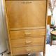 Vintage secretary with compass feet, 1960