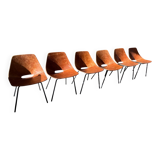 6 chaises « Tonneau » de Pierre Gariche