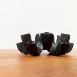 Brutalist cast iron candlestick from mid-century Japan by Jens H. Quistgaard, 1960s.