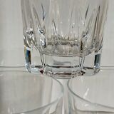 Six vintage crystal long drink juice glasses