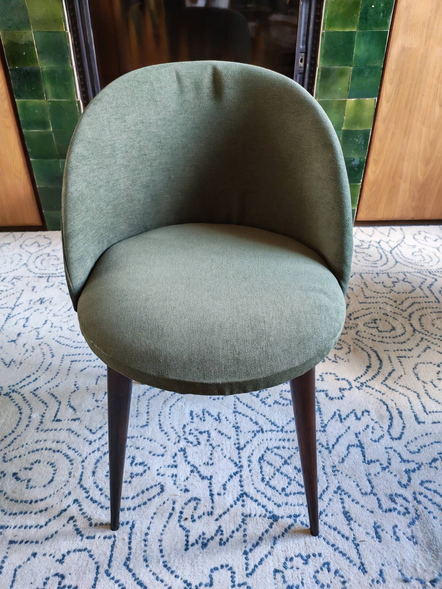 Pair of renovated vintage chairs from the 1950s.