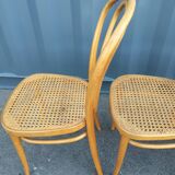6 chaises cannées ancien bistrot vintage