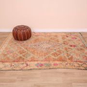 Peach Vintage Moroccan Rug 170 x 230 cm, Berber Wool Rug, Handmade Boho Rug
