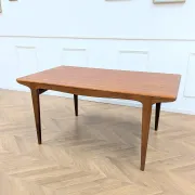 Scandinavian teak dining table with extensions
