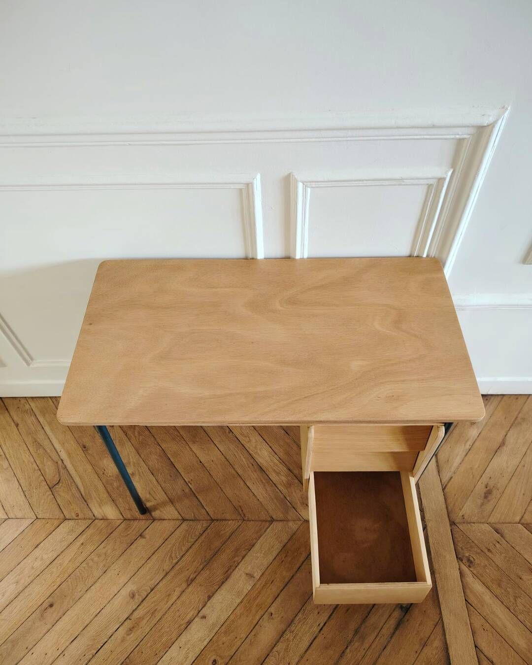 Renovated vintage children's desk, Scandinavian style, 1950s-60s.