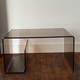 Smoked plexiglass coffee table