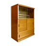 Modular showcase library by vintage golden oak elements 50s