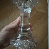 Bougeoir en verre Feuille