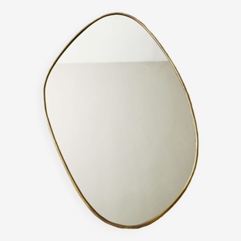 Gilded brass mirror 66 cm