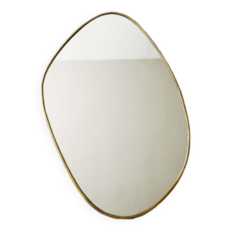 Gilded brass mirror 66 cm